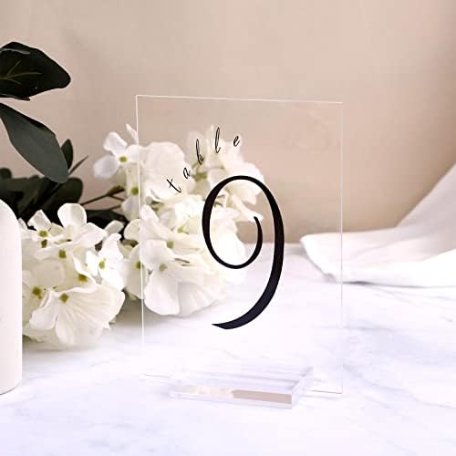 UNIQOOO 3 Inch Clear Acrylic Sign Holders 20 Count