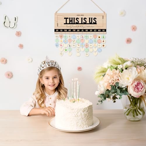 CHDITB 3D This is Us Birthday Calendar Wall Hanging