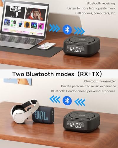 MONODEAL Portable CD Player with Bluetooth FM USB and Sleep Timer
