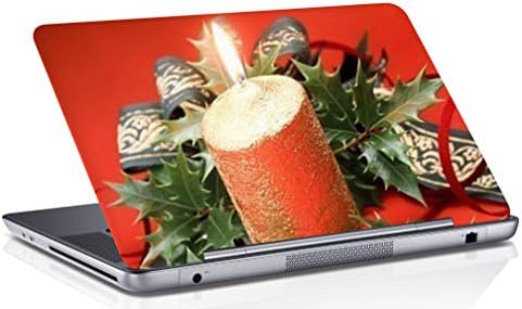 Christmas Candles Red Laptop Skin Cover 141 to 156 Inch Fit