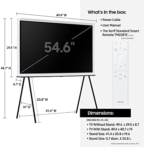 Samsung 55-Inch QLED 4K The Serif LS01B with Alexa