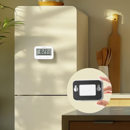 KADAMS Magnetic Pads for Rectangular Shower Clock Black
