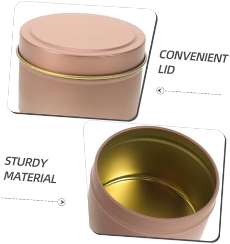 PRETYZOOM 12Pcs Metal Candle Tins with Lids for DIY Aromatherapy