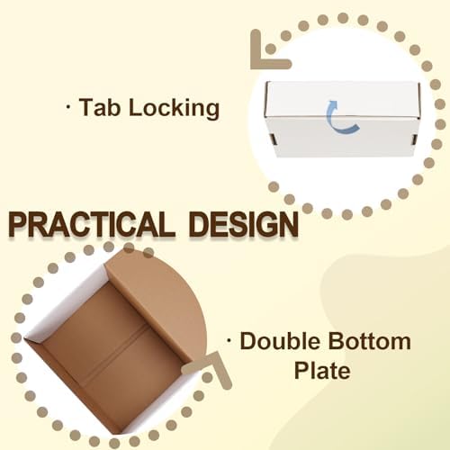 WIFTREY 100 Pcs White Shipping Boxes 591x394x157 Inches