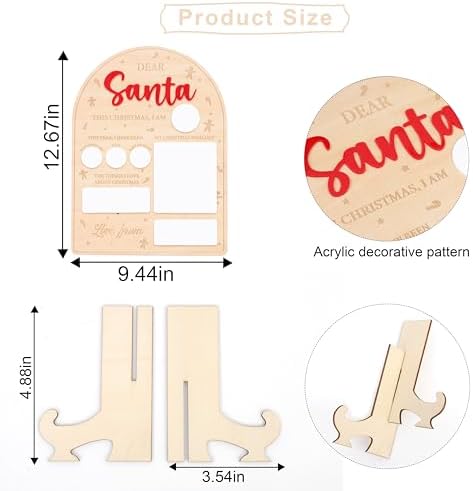 Dear Santa Letter Board - Christmas Party Photo Prop