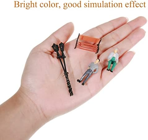 Sratte 55 Pcs Model Trains Scene Set Figures Accessories