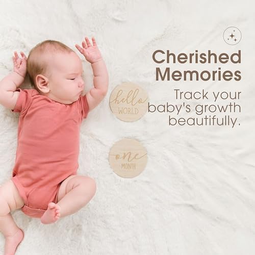 Pearhead Wooden Monthly Milestone Photo Cards