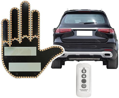 Finger Gesture Light - Remote Controlled LED Hand Sign for Car Truck