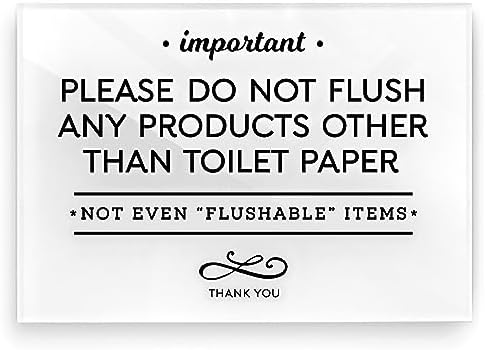 Reilly Originals 35x5 Inch Do Not Flush Bathroom Sign