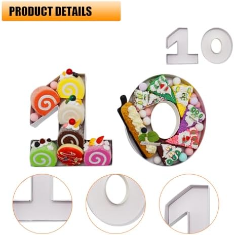8in Fillable Paper Mache Number Cardboard Letter Birthday Treat Container Set