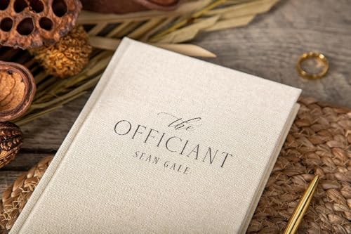 MUUJEE Custom Officiant Book - Personalized Notebook for Ministers and Pastors