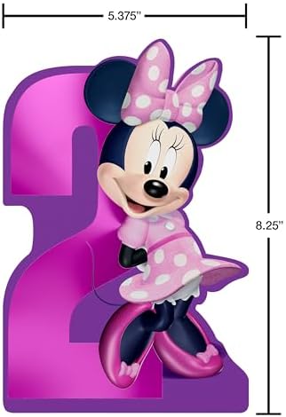 American Greetings 2nd Birthday Card for Girl Minnie Mouse
