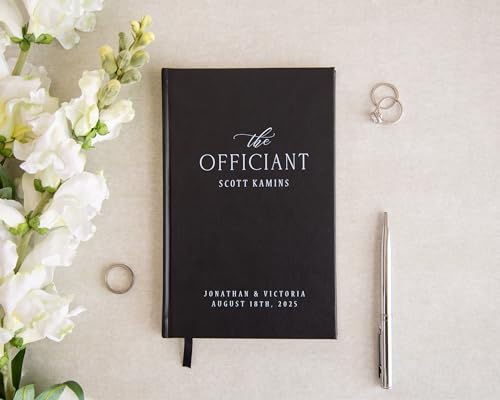 MUUJEE Custom Officiant Book - Personalized Notebook for Ministers and Pastors
