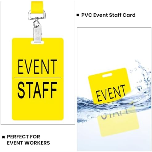 Qilery 50 Set Lanyards with PVC Cards for Events