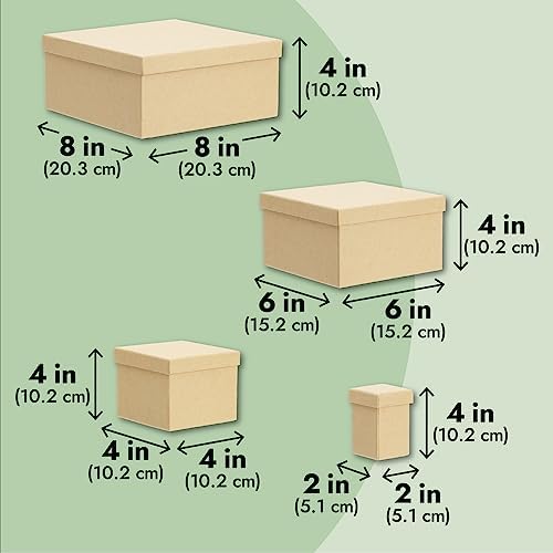 6-Pack Square Nested Gift Boxes with Lids