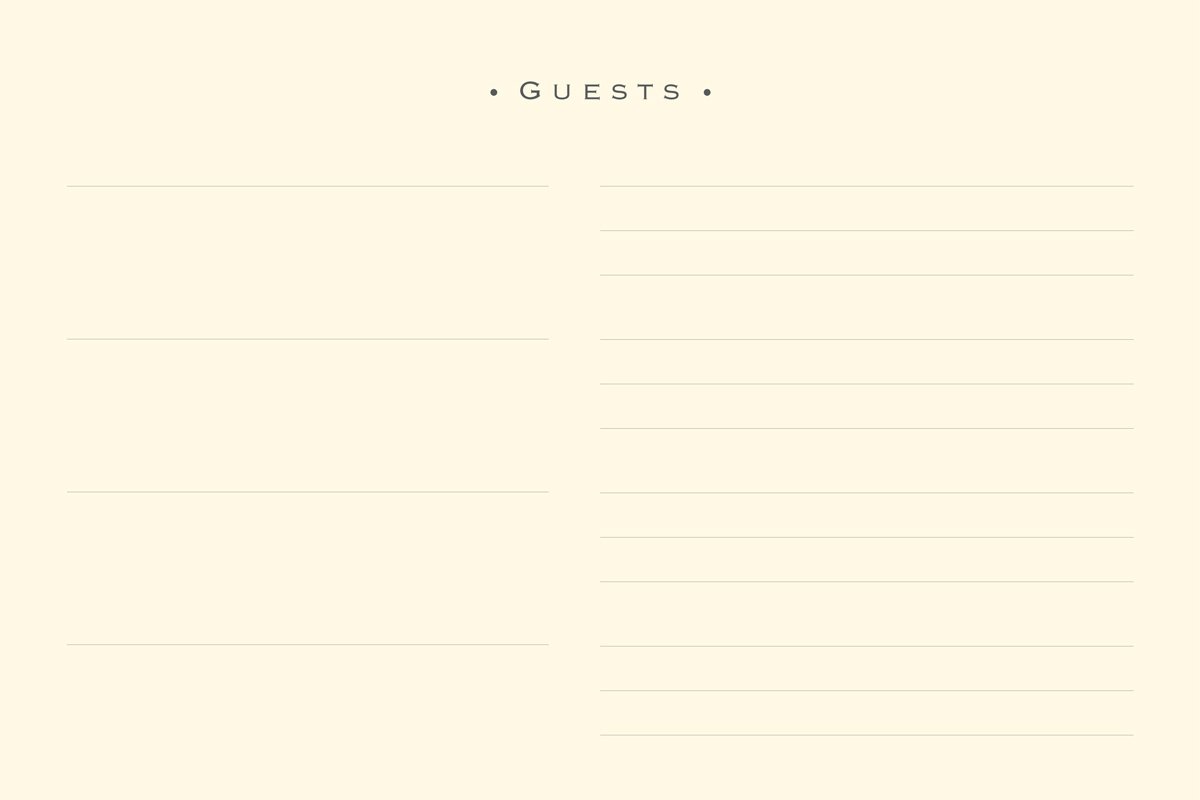 Classic Black Guest Book with Embossed Cover