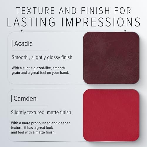 Gallery Leather Large Address Book with Alphabetical Tabs 9x7 Desk Organizer Camden Red