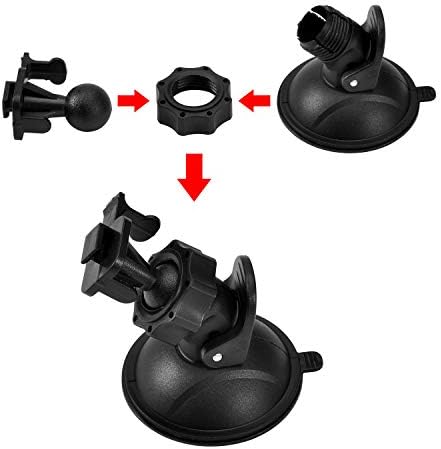 Dash Cam Suction Cup Mount and Glue Adapter for Multiple Models
