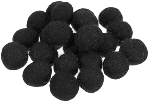 PATIKIL Wool Felt Balls Black 15cm Pack of 20