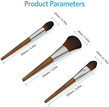 Actekart 3PCS Cleaning Brush Kit Premium Wooden Handle