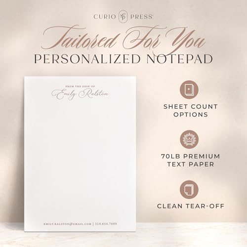 Personalized Nostalgia Notepad with Classic Script Font