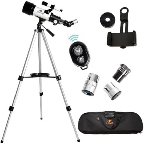 Gskyer 70mm Aperture Refracting Telescope with AZ Mount and Wireless Remote