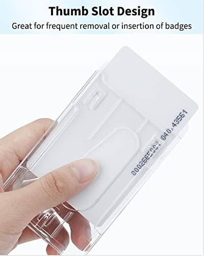 Pawfly 2 Card Vertical Badge Holder with Thumb Slot