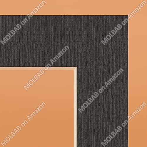 A5 Black Photo Mat Board 12-Piece Pack with 2cm Border