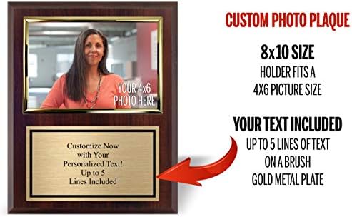 Personalized 8x10 Photo Plaque with Gold Frame