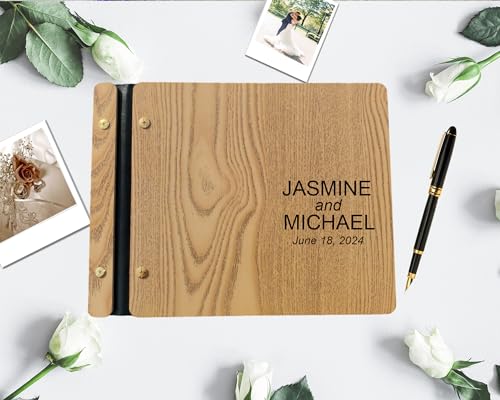 Personalized Wooden Guest Book with Laser Engraving