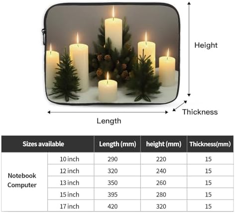 Christmas Trees Candles Print Laptop Sleeve 13 Inch