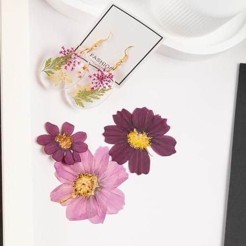 130 Pcs Dried Pressed Flowers for Resin Crafting DIY Projects