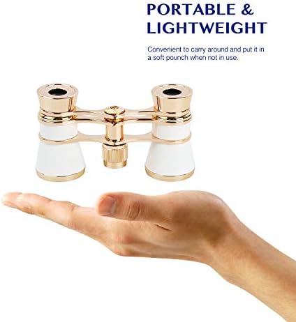 Aomekie Opera Glasses Binoculars 3X25 Compact White