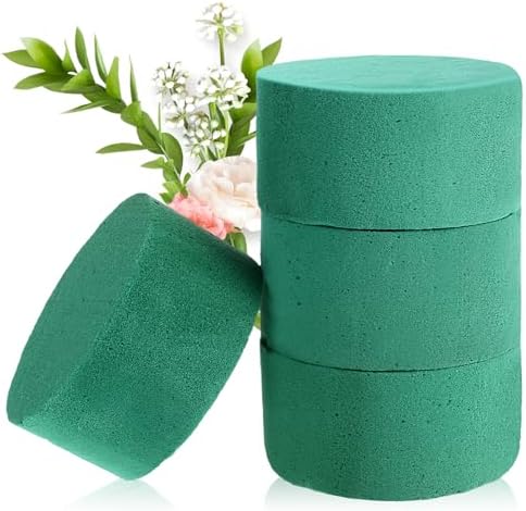 4Pcs Round Floral Foam Blocks for Flower Arrangements