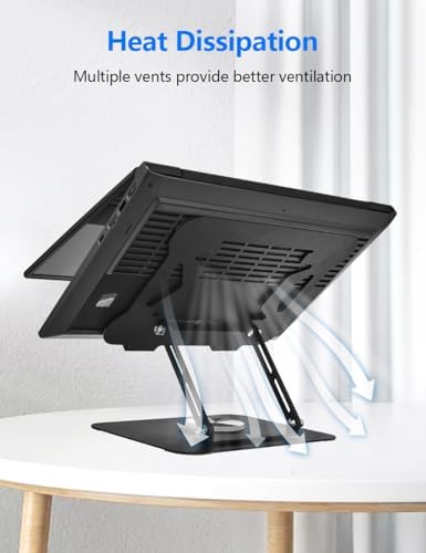 Laptop Stand for Desk with 360 Rotating Base