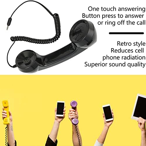 Retro Telephone Handset with Volume Control and 35mm Plug