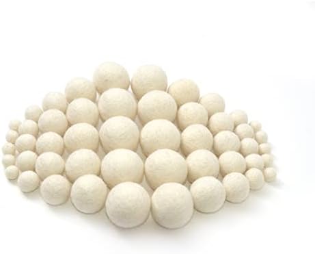 Glaciart One Wool Felt Balls 50 Pieces Mixed Sizes