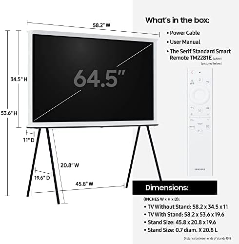 Samsung 65-Inch QLED 4K The Serif LS01B Smart TV with Alexa