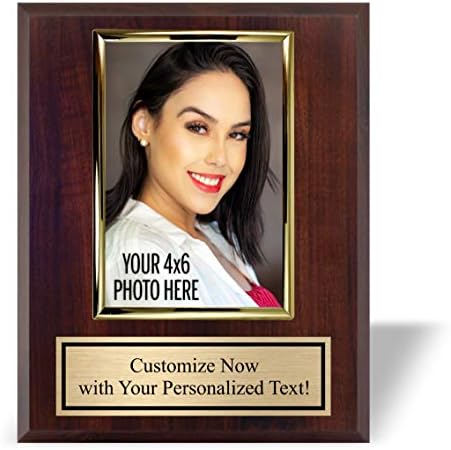 Personalized 8x10 Photo Plaque with 4x6 Picture Holder