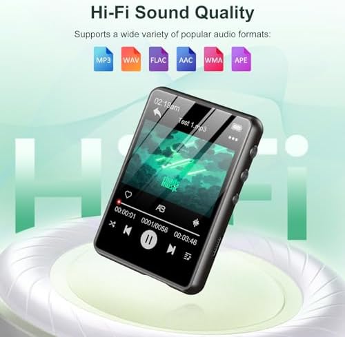 128GB MP3 Player with Bluetooth 54 and Built-in Speaker
