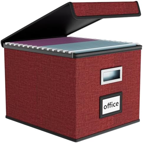 Huolewa Upgraded File Storage Organizer Box with Lid