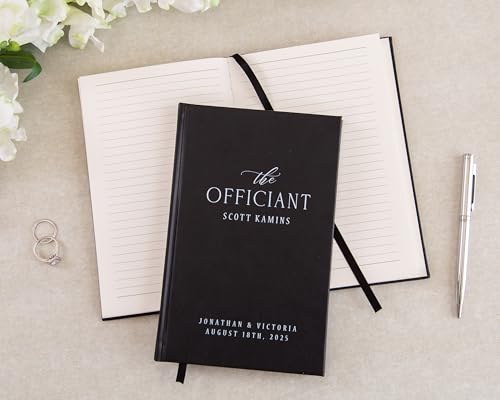 MUUJEE Custom Officiant Book - Personalized Notebook for Ministers and Pastors