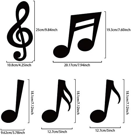 Boao 40 Pcs Music Notes Cutouts for Party Decorations