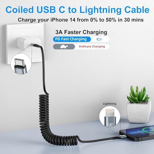 KIYODA USB C to Lightning 3FT 2Pack Cable