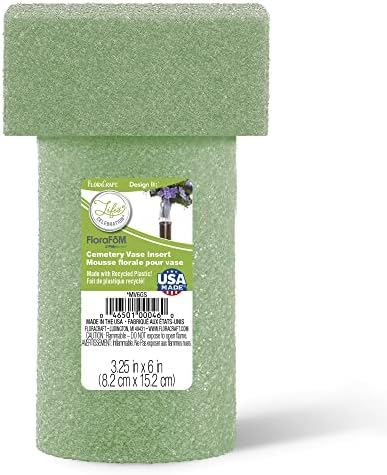 FloraCraft FloraFome Memorial Vase Insert Green