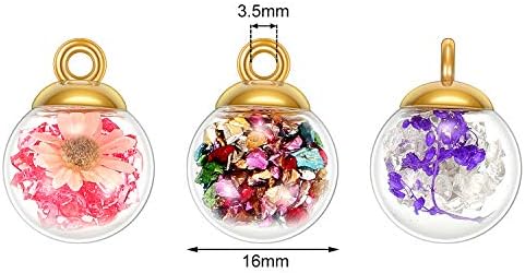 WILLBOND 88 Piece 16mm Mixed Glass Ball Charms for DIY Jewelry