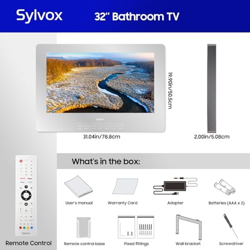 SYLVOX 32 Inch Smart Mirror TV for Bathroom