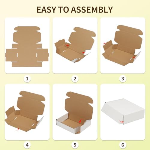 WIFTREY 100 Pcs White Shipping Boxes 591x394x157 Inches