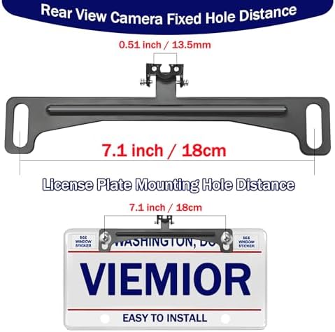 Universal Car Rear View Camera License Plate Bracket