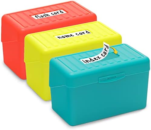 H4D Index Card Holder 3x5 3 Packs Red Green Yellow